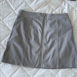 Zip up mini skirt